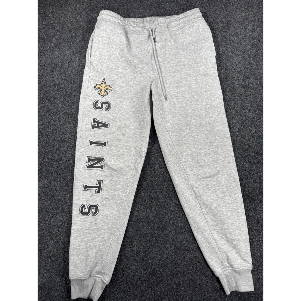New Orleans Saints Sweatpants Mens Large Gray NFL Team Apparel Joggers
